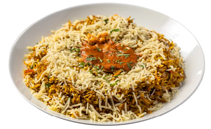 Lava Pulav - omelette on spicy egg rice, garnished with cheese